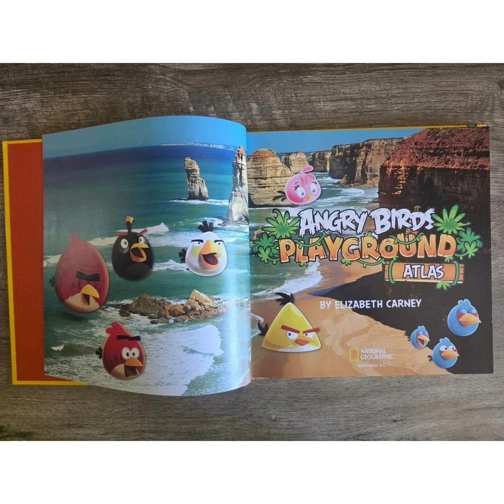 National Geographic Kids Angry Birds Playground Atlas Hardcover Geography Book
